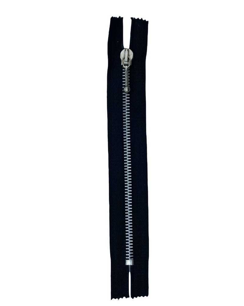 Fermeture Éclair Métallique 5 Mm Chaîne Fermeture Éclair Fixe Jupes Pantalons 17 Cm De Long