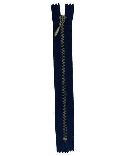 cremallera de metal pendida con cadena n 4 longitud 18 cm y color negro