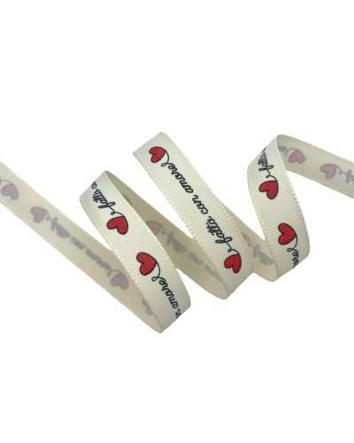 Blutzuckerband-TAPPACCIA-Creme-Druck-Herz-geschrieben gemacht mit hoher Liebe 15 mm