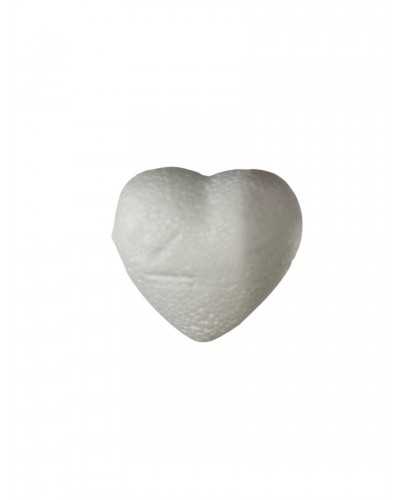 White polystyrene decorating heart shape 5 cm