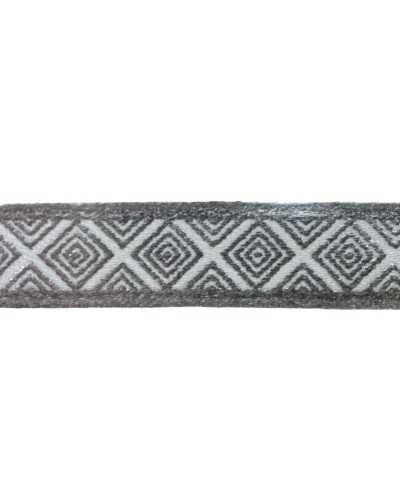PascaSamai Nastro Natale Raso Argento Geometrico Rombo Alto 10 mm