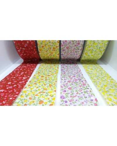 2 Mt Tnt Ribbon Provenzali Flowers Printed 4 Cm High