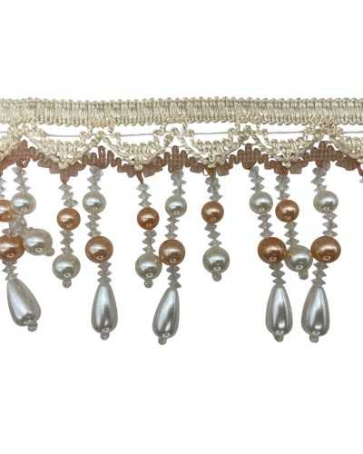 50 cm Organza Tray Fringe Pendant Beads Various Size Antique Pink Tall 10 cm