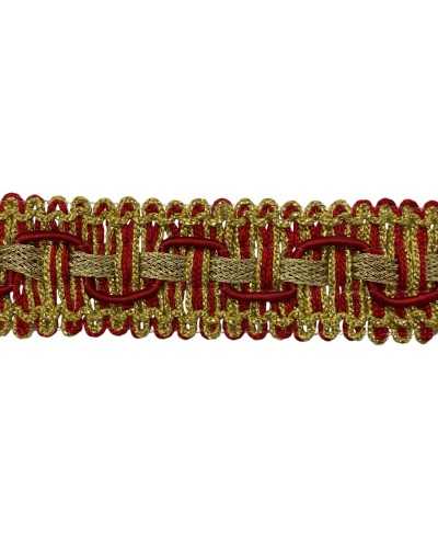 50 cm Gallon Paibilités rouges Gold Lurex Broderie Edge Agremano Lurex High 2.5cm