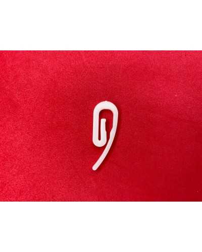 30 Stück Entenrüsselhaken Kunststoff weiß 32x11 mm