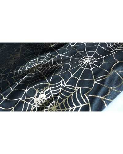 Schwarz satiniertes silbernes Spinnennetz-Design, 150 cm hoch