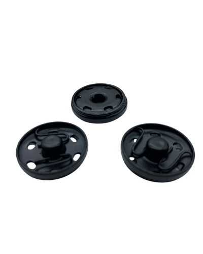 3 Paare Automatikknopfdruck schwarz Stahl Nähenstahl 2,1 cm Leinerat MIS.32