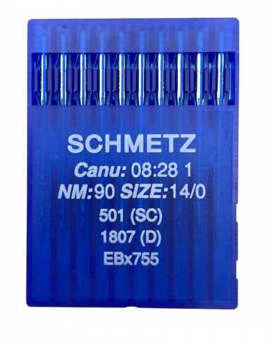 10 Needles Schmetz Machine Size Solids Industrial NM: 90 Size: 14 501 (SC) 1807 (D) EBX755