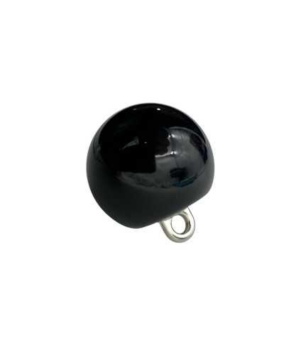 Pearl button with metal stem silver white or black, lineated 28 mm18 for shirts
