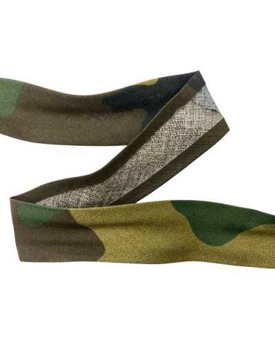 Tray trimmings diagonal ribbon crossbar mimetic print military 2.5 cm high