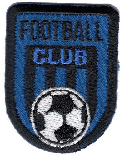 Heat-Adhesive Patch Football Club Blue Embroidery 33x45 mm