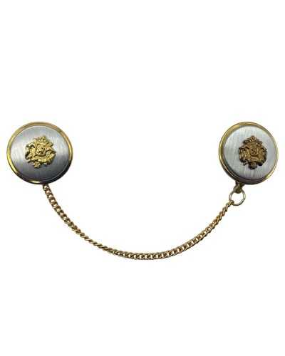 Bullen Alamaro Maulfläche heilig mit Goldwappen auf einem 25-mm-Silberbasis