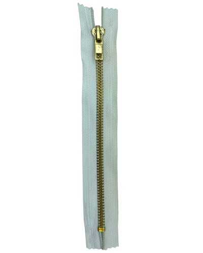 Zip zip fixed metal 20 cm 1 chain slider 5 brass for trousers and skirts