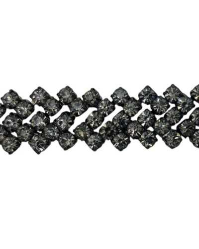 10 cm Trimmings Jewel Rhinestone Gray Simple Silver Alto Silver 15 mm