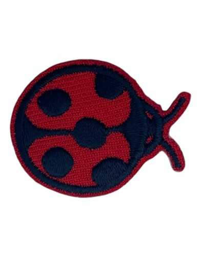 Application ladybug red embroidery black car thermoadesive patch 3.5x2.5 cm