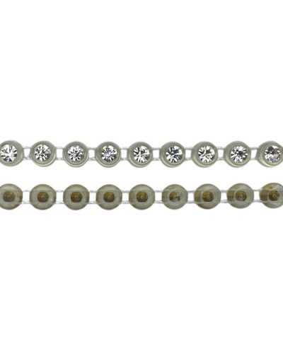 Contours de bijoux avec strass transparent de 5 mm - Vente Metro
