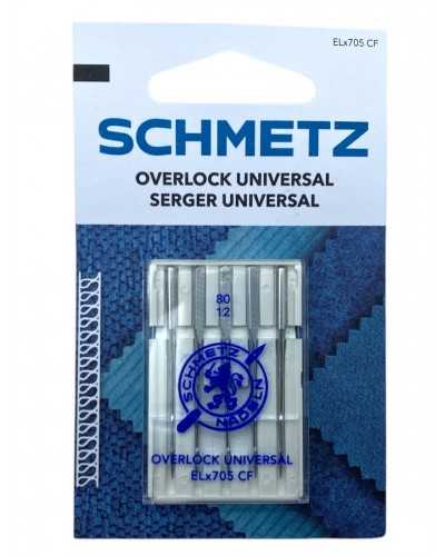 Pack 5 Needles Schmetz Overlock Serger Sewing Machine Elx705 CF 80/12