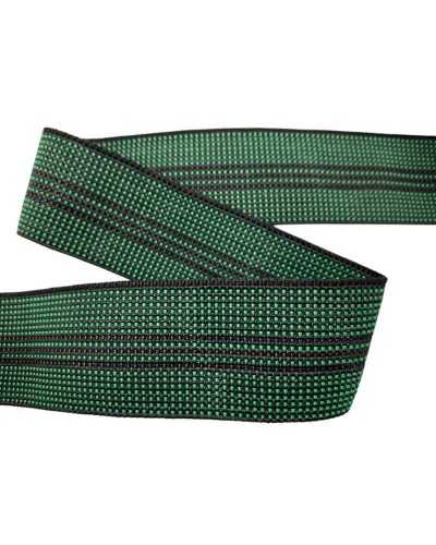 Cinta elástica de cinturón de cinturón alta tapicería 4 cm verde negro
