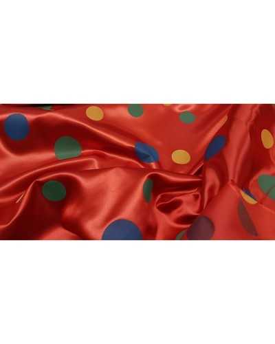 Satin imprimé carnaval 150 Cm de haut clown rouge