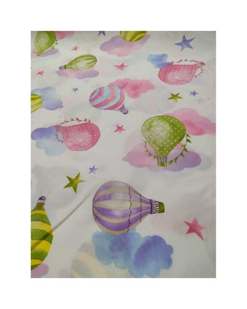 50 cm tessuto mongolfiera stampata coordinata con stelle alto 150 cm