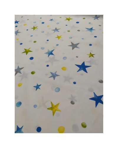 50 cm coordinated printed hot air balloon fabric with stars 150 cm high