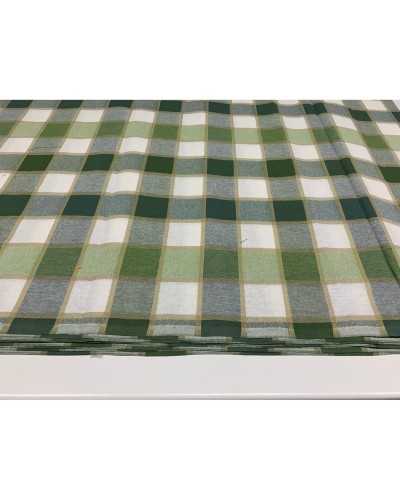 Dolomit-Tischdecke mit gedrehten Karos, gefärbt aus Garn, 140 cm hoch