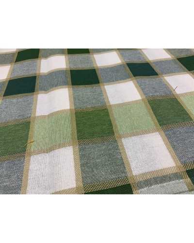 Dolomit-Tischdecke mit gedrehten Karos, gefärbt aus Garn, 140 cm hoch