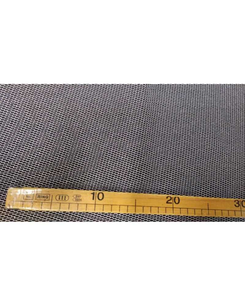 Tissu Tulle Ovale Texture Argent Lurex 150 cm de haut