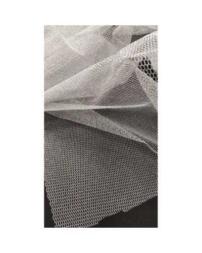 Tessuto Tulle Trama Ovale Argento Lurex alta 150 cm