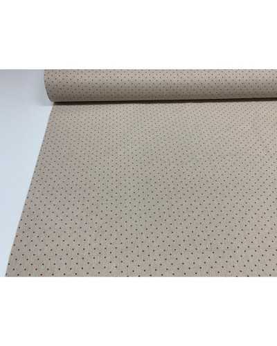 50 cm Panama-Stoffpolsterung. Bedruckte kleine rote Shabby-Tupfen, 280 cm hoch