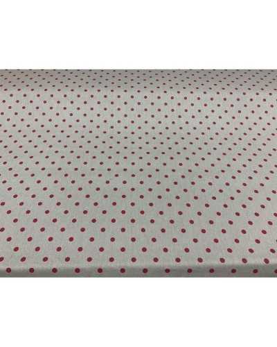 50 cm Panama Fabric Upholstery Printed red shabby polka dots 280 cm high