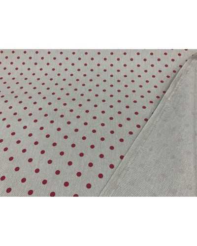 Tapizado en Tela Panamá 50 cm Estampado lunares shabby rojos 280 cm alto