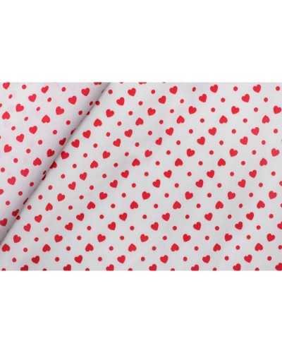 50 cm Piquet Millerighi estampado trendy lunares y corazoncito sobre base blanca 150 cm de altura