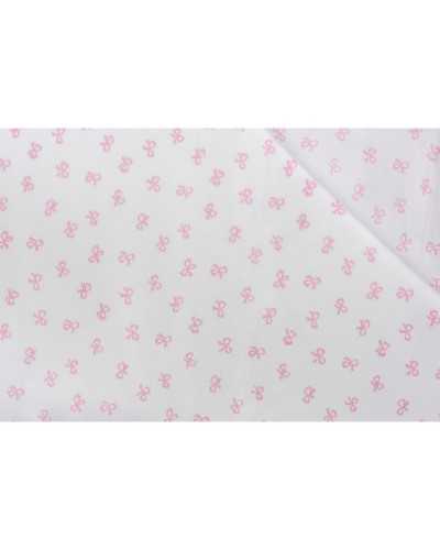 50 cm Trendy Printed Piquet Millerighe Bow with Knot White Background 150 cm high