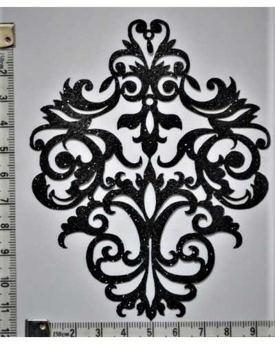 Hot-fix fashion application carved lurex patch 11, 5 x 9 cm