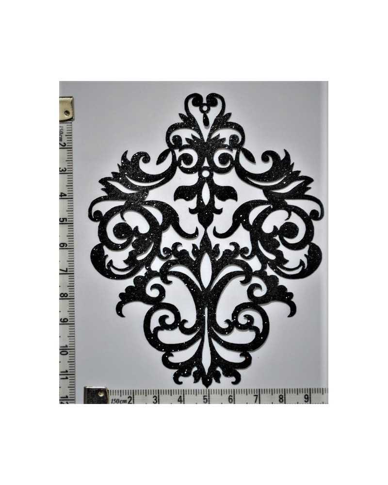 Hot-fix fashion application carved lurex patch 11, 5 x 9 cm