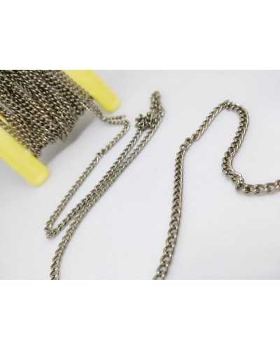 Chain in Polished Steel Metal 4 Millimeters High