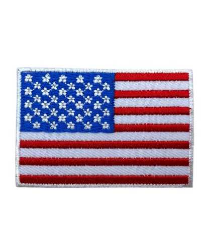 Embroidered Thermoadhesive Application Flag USA America 5.8 x 4 cm