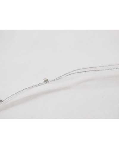 Weihnachtsbandbesatz, silberne Perlenschnur, 5 mm hoch
