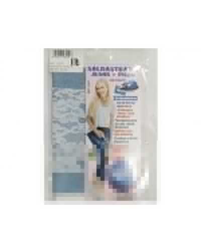 Saldastrappi Jeans Celeste Slavato + Pizzo Termoadesivo Cm 15x20