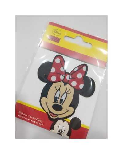Patch Minnie Mouse Disney Kopf mit gepunkteter Schleife mm 70x65