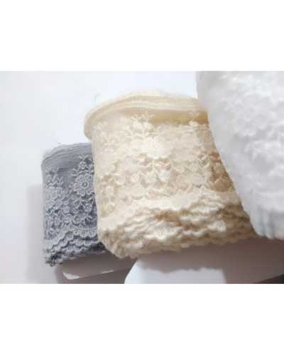 Embroidered Lace Tulle Scalloped Tip Flowers High 65 Mm