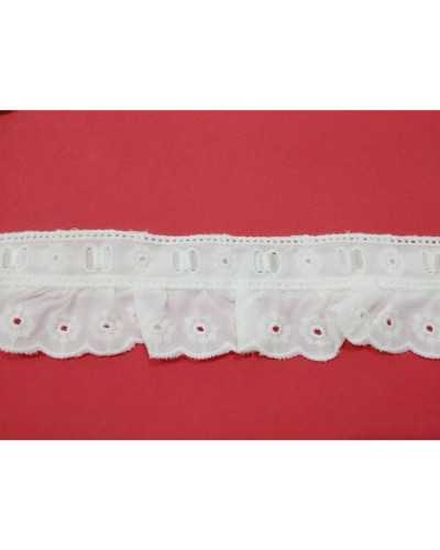 Dentelle Sangallo Bouclée Avec Passanastro Crème 4 Cm De Haut