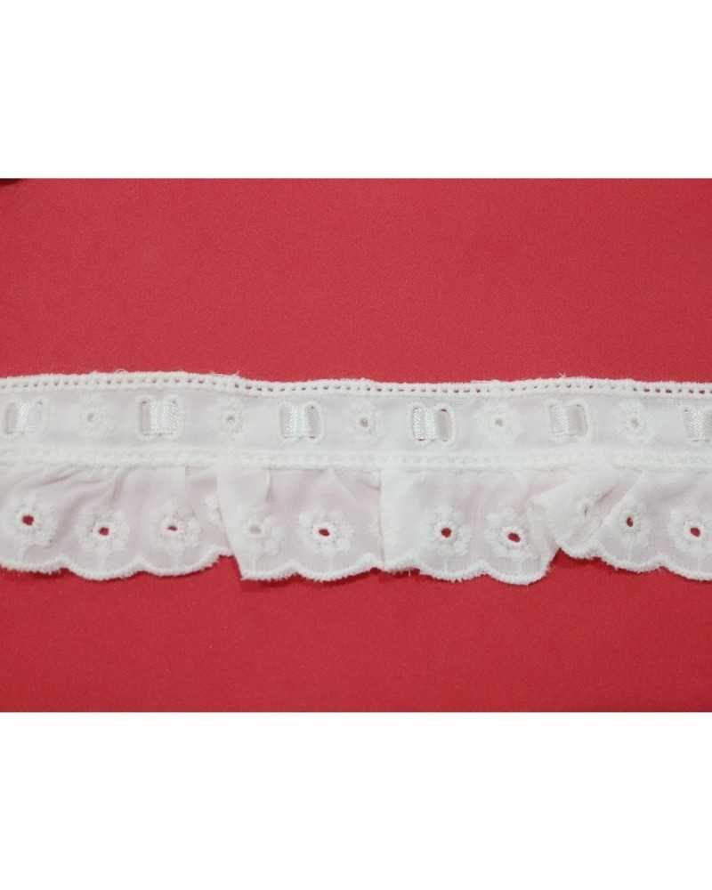 Curled Sangallo Lace With Cream Passanastro 4 Cm High
