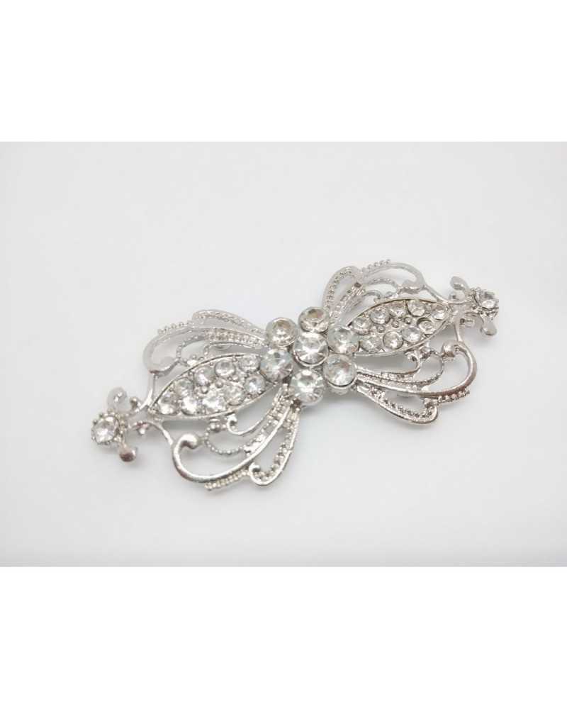 Jewel Hook Veste en Métal Brillant avec Strass Cm 7x3