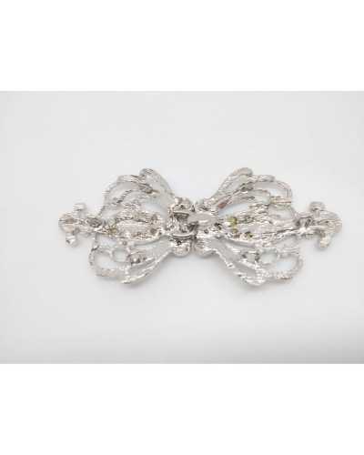 Jewel Hook Jacket in Shiny Metal with Strass Cm 7x3