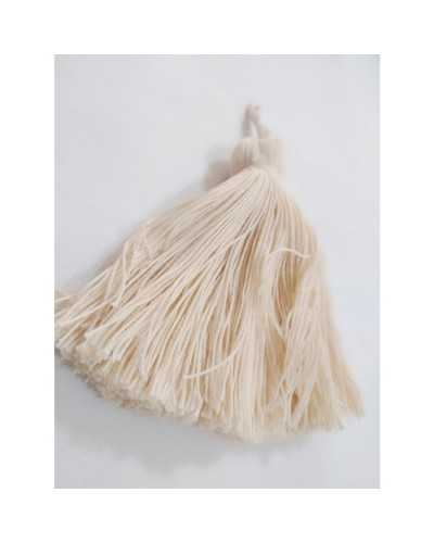 Key Tassel Ecru Natural Cotton High 15 Cm