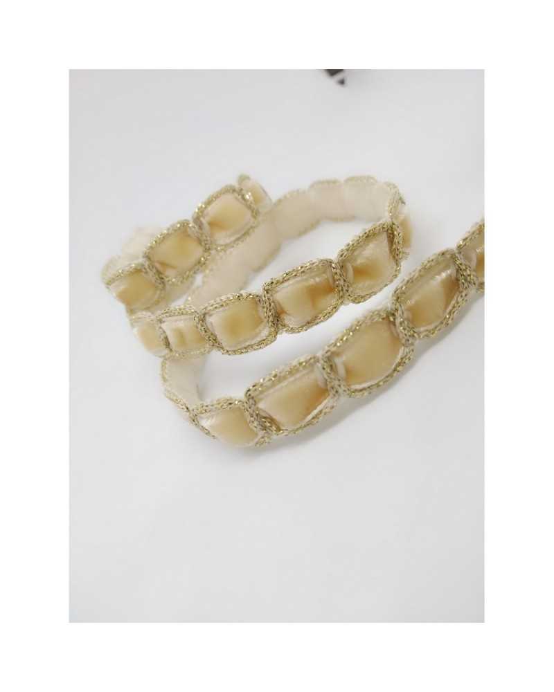 Samtbesatz Passanastro Lurex Punto Top 12 mm