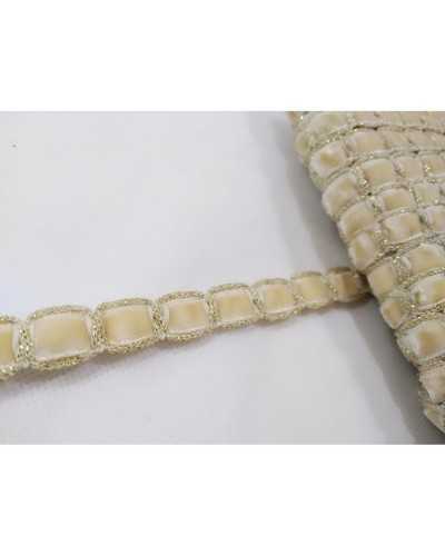 Samtbesatz Passanastro Lurex Punto Top 12 mm