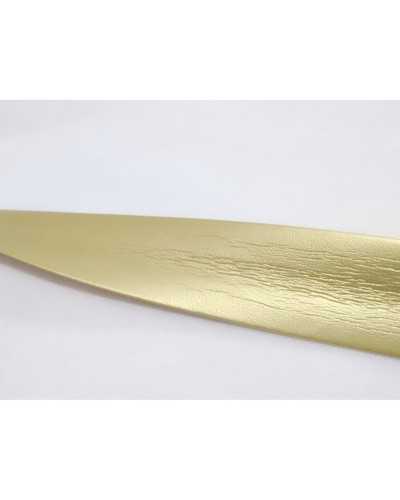 Bias Ribbon Faux Leather Silver or Gold Folded 25 Mm High